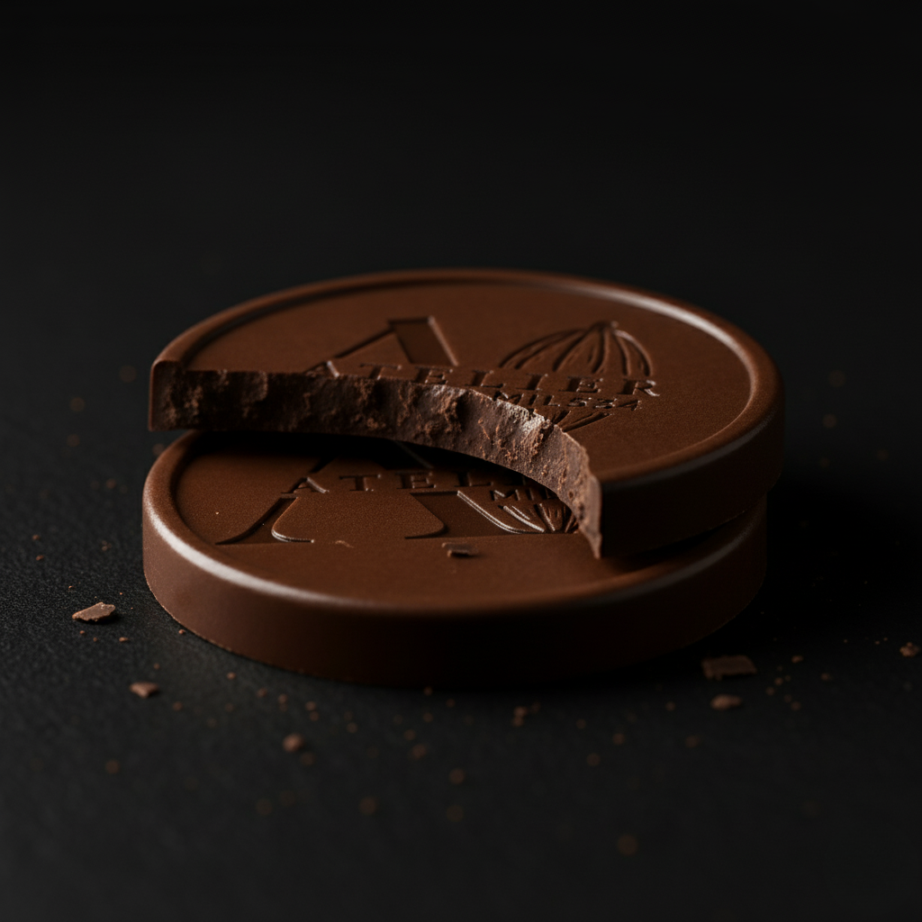 KICK - Monedas de chocolate obscuro con cafeína (tubo con 16 monedas)