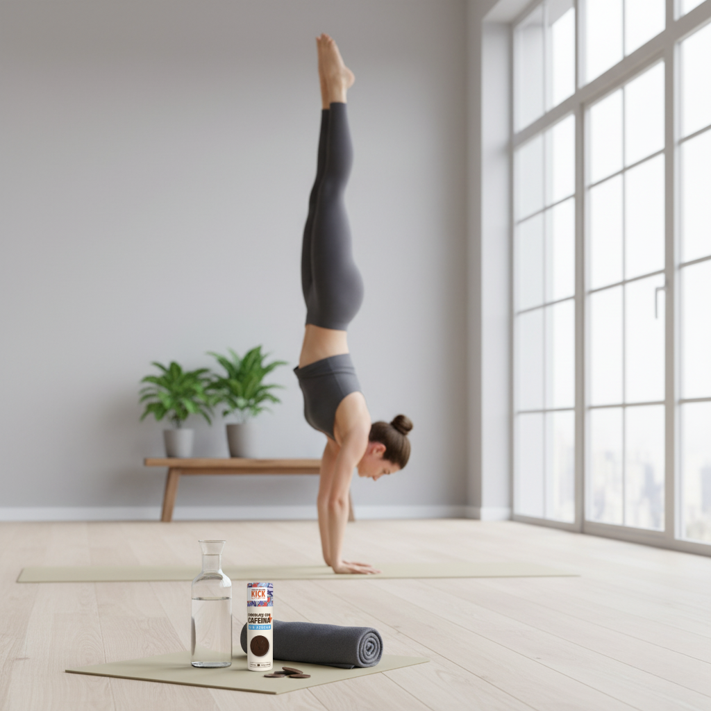 KICK - Monedas de Chocolate Sin Azúcar con Cafeína (tubo con 16 monedas)